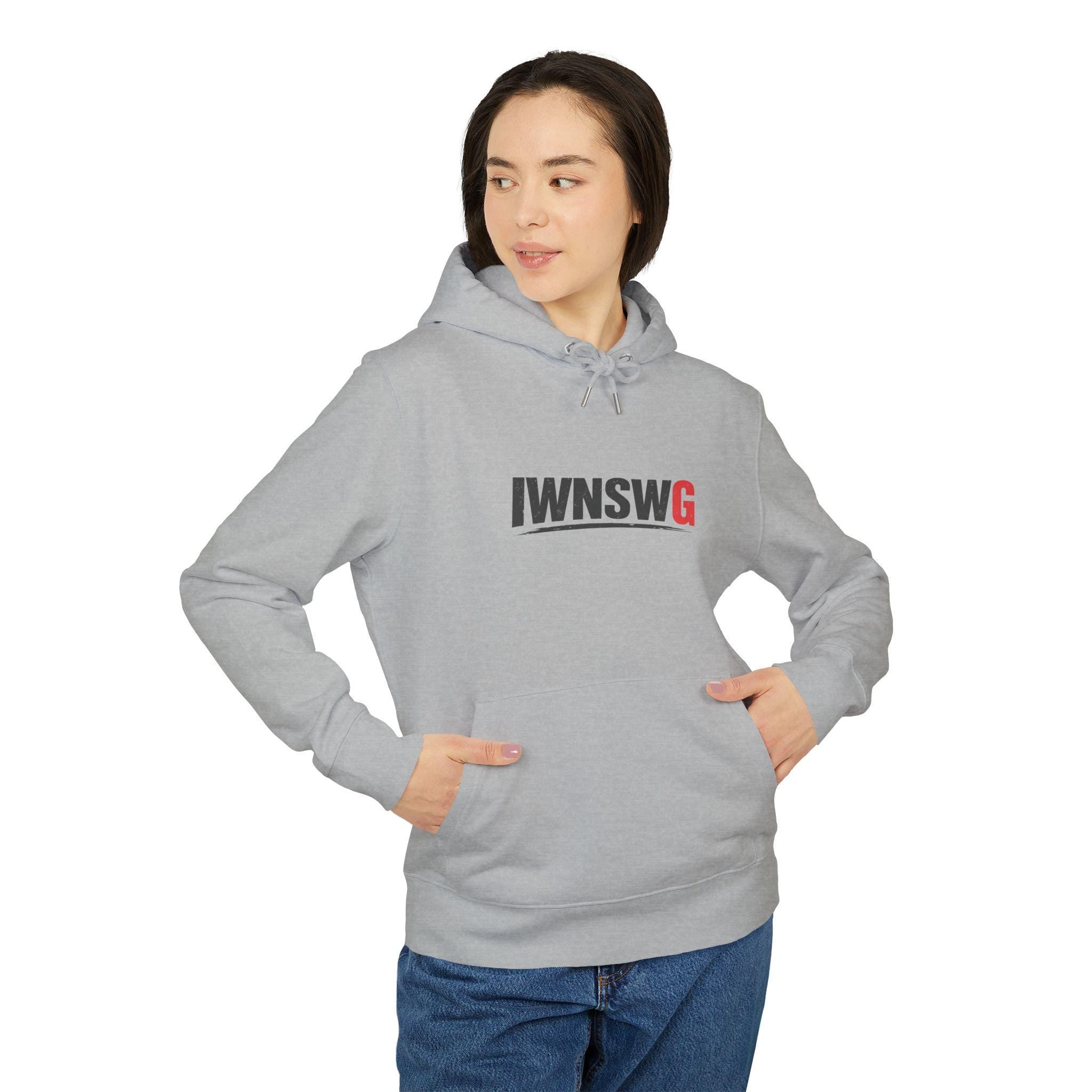 IWNISWG text logo Hoodie | Minimal Graphic Pullover