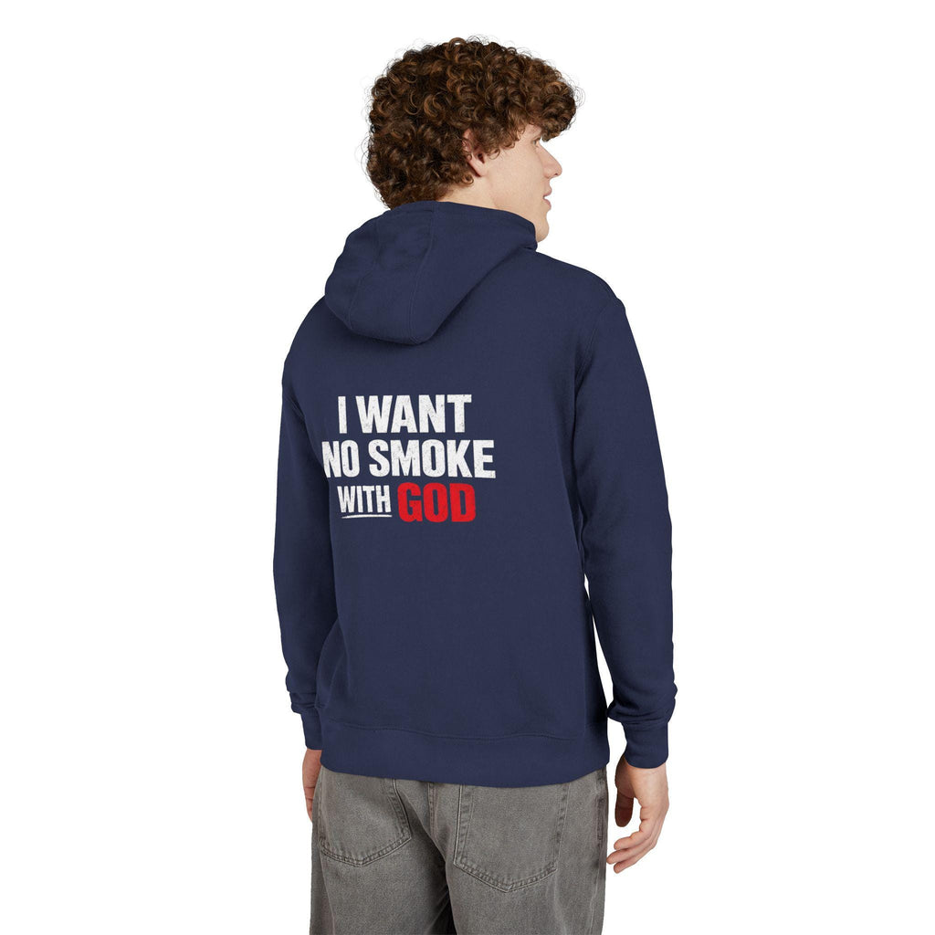 I Want No Smoke With God Hoodie | Christian Sweatshirt | Faith Based Streetwear | Religious Gift for Him Her | Bible Believer Pullover