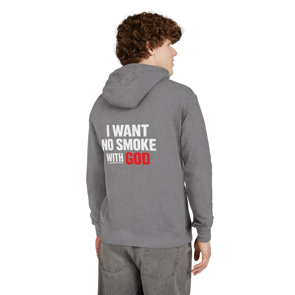 I Want No Smoke With God Hoodie | Christian Sweatshirt | Faith Based Streetwear | Religious Gift for Him Her | Bible Believer Pullover