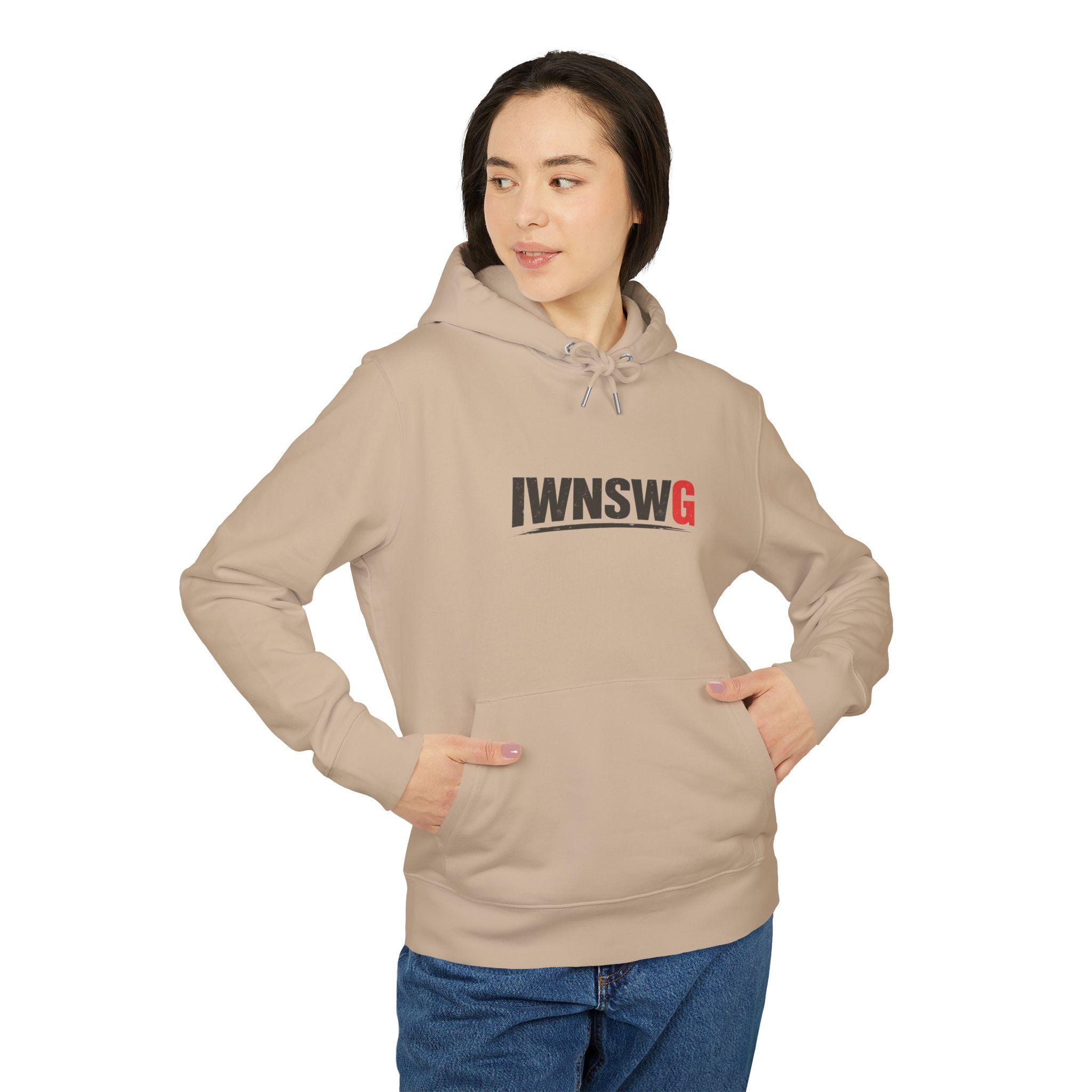 IWNISWG text logo Hoodie | Minimal Graphic Pullover