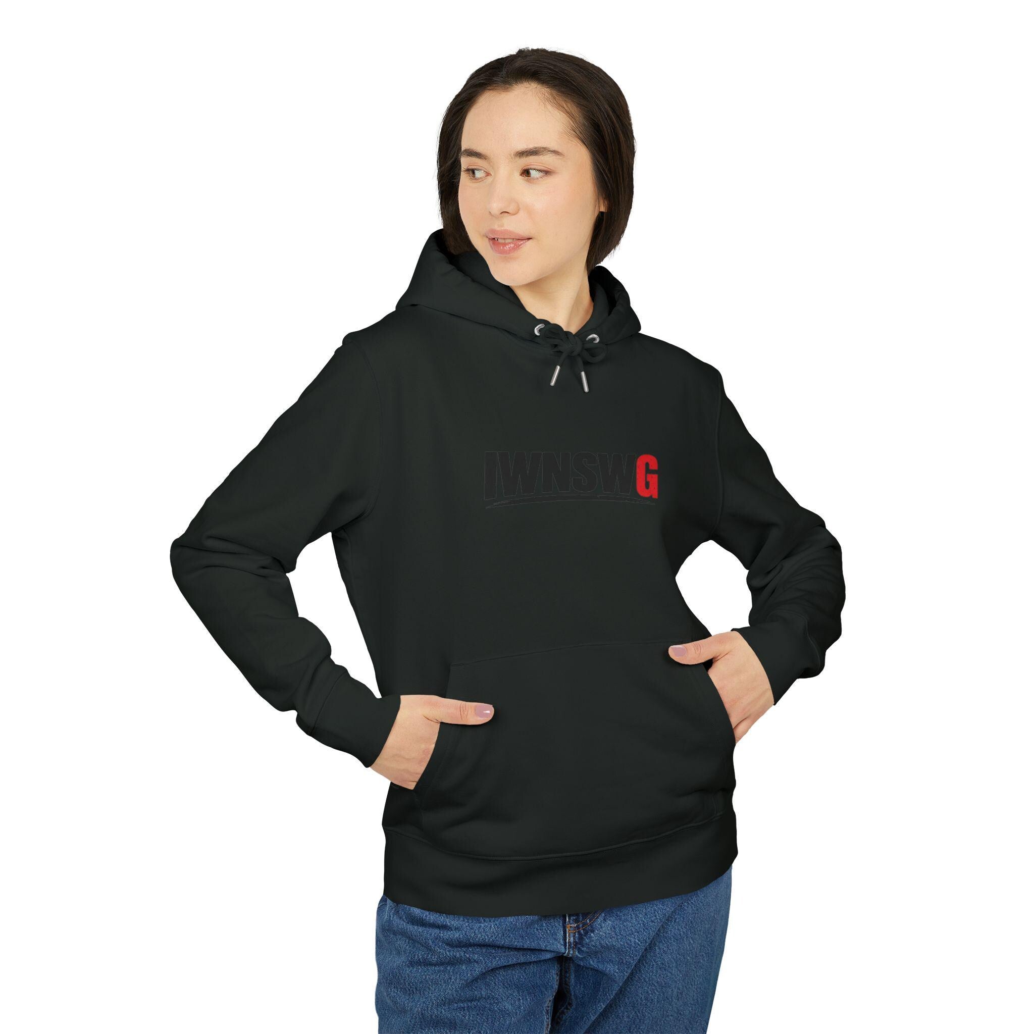 IWNISWG text logo Hoodie | Minimal Graphic Pullover