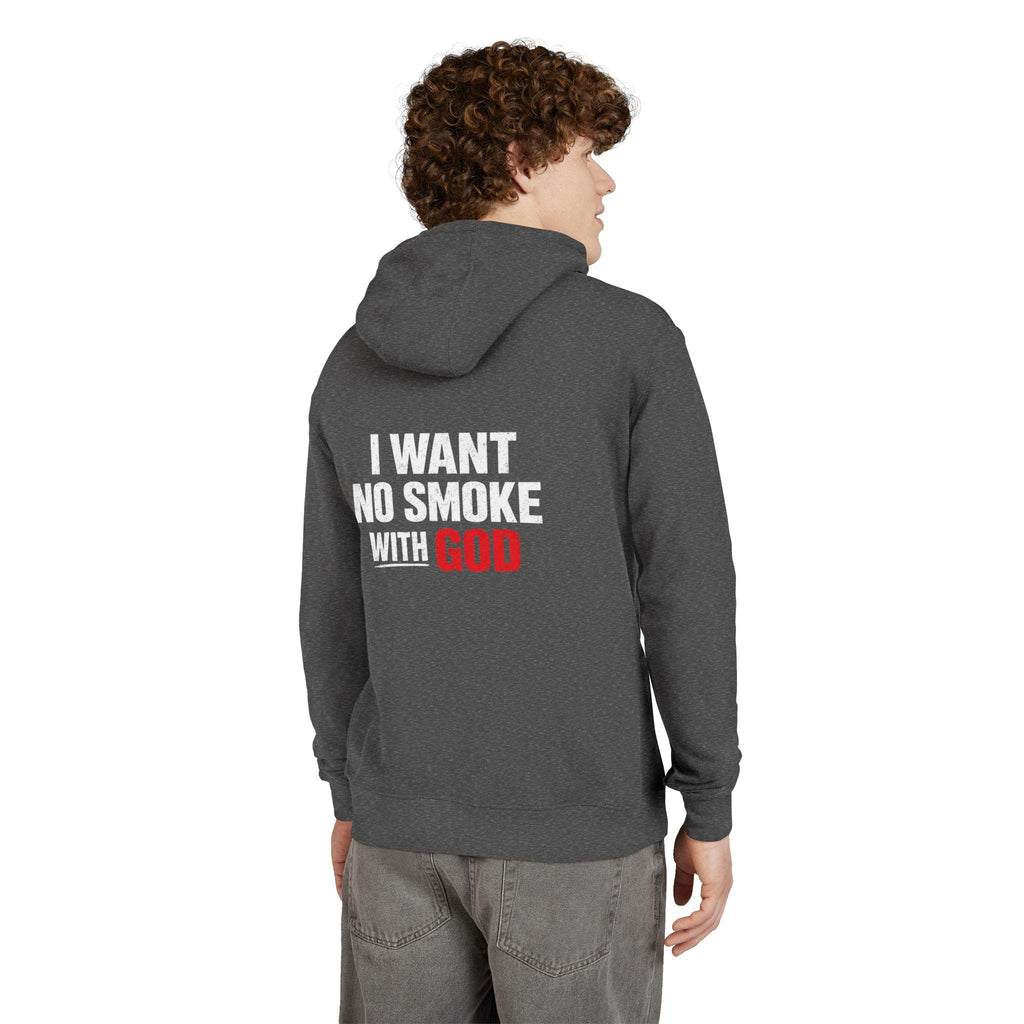 I Want No Smoke With God Hoodie | Christian Sweatshirt | Faith Based Streetwear | Religious Gift for Him Her | Bible Believer Pullover